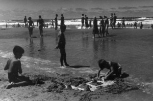 Swimmers in Punta del Este, Uruguay